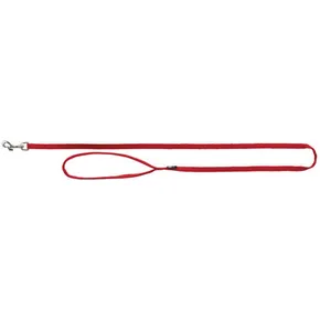 Smycz PREMIUM z wyściełaną rączką - czerwona XS-S: 1,20 m/15 mm